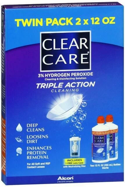 Alcon Clear Care Triple Action Cleaning Twin Pack 2 x 12 Oz