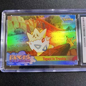 CGC 8 Topps Togepi in Trouble #45 Pokemon Il Primo Film LAMINA ARCOBALENO Quasi Nuovo + psa - Foto 1 di 3