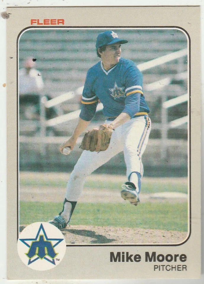 FREE SHIPPING-MINT-1983 Fleer #482 Mike Moore Mariners PLUS BONUS CARDS - Image 1 of 1