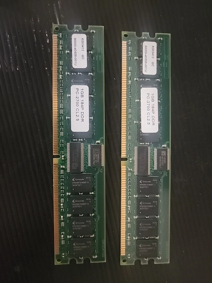 2 SimpleTech 90000-40658-001U 1GB PC-2700  CL2.5 184P Memory RAM Stick 1G - Image 1 of 1