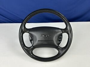 1999-2004 Ford Mustang Gray Leather Steering Wheel w/ Cruise GT OEM