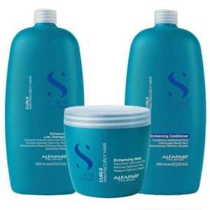 ALFAPARF MILANO Kit Semillas De Lino Rizos Sh 1000ml+ Mask 500ml+ Balsamo 1000ml - Imagen 1 de 1