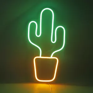 Cactus LED Neon Light Sign Store Decor Wall Hanging Nightlight Visual Artwork - Bild 1 von 7