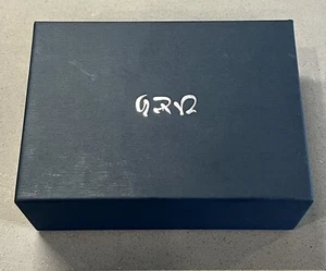 Scatola orologio Hitori in pelle e legno blu - elegante interno in velluto blu - Foto 1 di 10