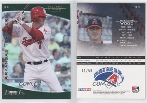 2006 TRISTAR Prospects Plus Gold /50 Brandon Wood #54