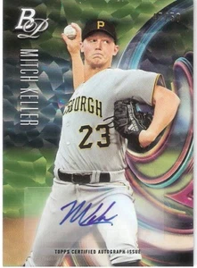 2018 BOWMAN PLATINUM MITCH KELLER CRACKED ICE AUTO 47/50 PITTSBURGH PIRATES - Picture 1 of 2