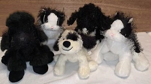 Ganz Webkinz Lot 5 Plush Pets & Lil' Kinz Cheeky Dog No Codes Preowned - Picture 1 of 12