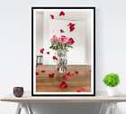 Beautiful Flower Vase Petals Floating PREMIUM POSTER Choose your Size