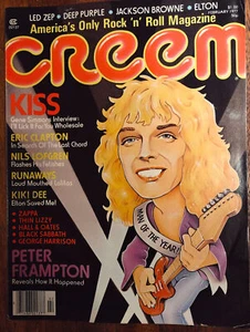 Creem Magazine Feb 1977 KISS Interview Clapton Frampton Cover Elton Zappa & More - Picture 1 of 8
