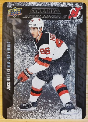 2019-20 Credentials Jack Hughes Steel Wheels Rookie # SW-1 MT - Image 1 of 2