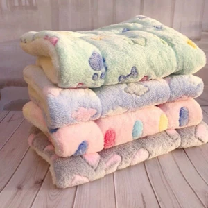 Flannel Thickened Pet Soft Fleece Pad Pet Dog Cat Blanket Bed Mat For Puppy UK - Picture 1 of 11