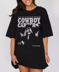 Beyonce Cowboy Carter T Shirt Black Signature Music Gift Fans - Picture 1 of 1