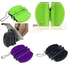 1pc Mini Ceramic Tungsten Steel Camp Pocket Knife Sharpener Stone Tool IL