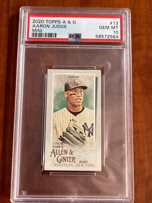 AARON JUDGE 2020 Topps Allen & Ginter's A & G  PSA 10 GEM MINT POP 2 YANKEES - Image 1 of 2