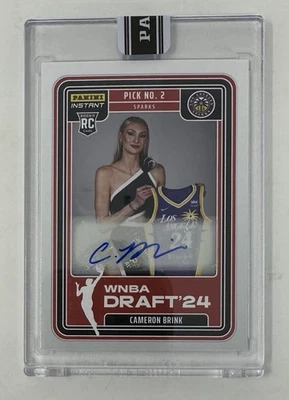 2024 Panini Instant WNBA CAMERON BRINK Draft Night Rookie Autograph /99 Sparks - Image 1 of 2