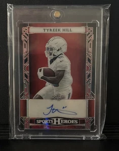 2024 Leaf Sports Hero’s Tyreek Hill #BA-TH2 Auto 2/9 Red - Picture 1 of 3