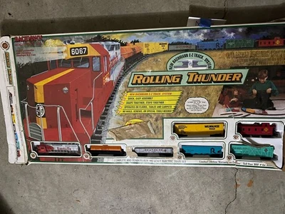 Juego de tren a escala Ho vintage Bachmann Rolling Thunder artículo #00603 sin probar Foto 1 de 4
