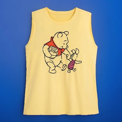 Camiseta sin mangas Disney Winnie the Pooh and Piglet para dama talla S nueva con etiquetas Foto 1 de 2