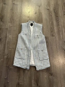 RIVER ISLAND Cotton Blend Bouclé Vest NWOT - Picture 1 of 9