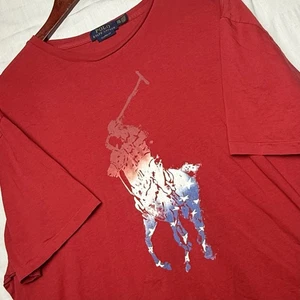 Polo Ralph Lauren uomo XXL TTG rossa vestibilità classica grande pony preppy maglietta USA - Foto 1 di 9