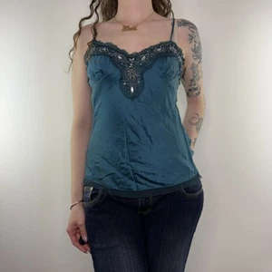 Y2K vintage Warehouse silk cami top - Picture 1 of 8