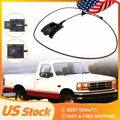Nuevo cable de liberación de pestillo de capó con mango para camionetas Ford 1992-97 y serie F Bronco Foto 1 de 4