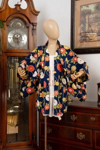 DEAR VANILLA JAPANESE KIMONO HAORI JACKET FOR WOMEN AUTHENTIC JAPAN MADE VINTAGE - Picture 1 of 8