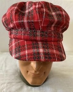 Genuine C.C Oversized Visor Brim Plaid Wt. Silver ThreadsCC Beanie Cap NWT - Picture 1 of 6