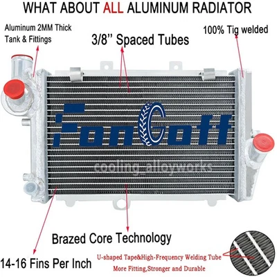 Radiador compatible con BMW 84-97 K75 K75S K75RT ABS; K1100RS K1100LT K100LT K100RS K100RT Foto 1 de 4