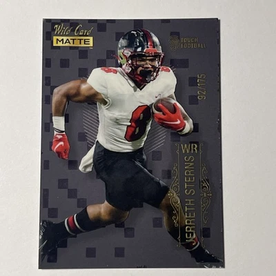 2022 Wild Card Matte #MB-62 Jerreth Sterns Black /175 Numbered MISCUT ERROR RARE - Image 1 of 4