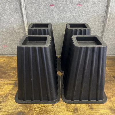 床立管重型家具 Raisers 床升降机黑色 Mainstay 4 包 8 英寸 — 第 1/4 张图片