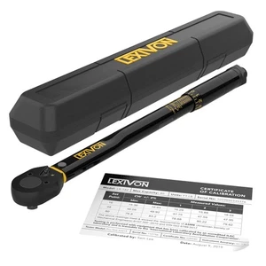 Precision 3/8-Inch Click Torque Wrench 10-80 Ft-Lb, Chrome-Moly Steel, Durable - Picture 1 of 10