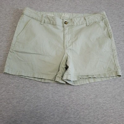 Pantalones Cortos ANA A New Approach Para Mujer 14 Tiro Medio Sarga 5" Entrepierna Verde Salvia Claro Foto 1 de 4