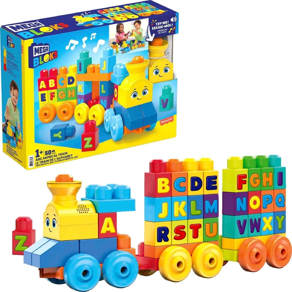 MEGA BLOKS First Builders Toddler Building Blocks Toy Set, ABC Music (US IMPORT) - Image 1 of 4