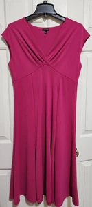 TALBOTS Womens SZ M Sleeveless 1/2 Lined D PINK Poly/Spandex Career Dress - Picture 1 of 3
