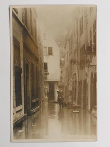 Flood Street Tea Poss. Kammacherstrasse Burg Magdeburg Germany1926 Postcard - Picture 1 of 3