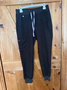 FIGS Scrub Pants Black Technical Collection Jogger Scrubs Women’s Size Small - Picture 1 of 6