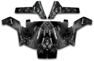 Polaris RZR 800 UTV Wrap Graphics Decal Kit 2007 2010 Reaper Revenge Black - Bild 1 von 1