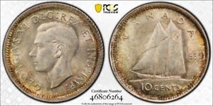 1939 Canada 10 Cents PCGS MS63 Lot#G4568-B Silver! Choice UNC!