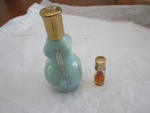 Vintage Leer Flakon Blue Grass Elizabeth Arden Türkis Set Parfum - Bild 1 von 5