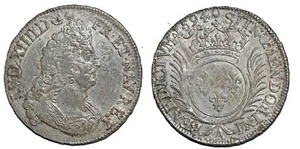 LOUIS XIV 1/2 ECU   AUX INSIGNES 1701 9 RENNES  G.189 - Imagen 1 de 1