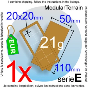 1x MDF Movement Tray 5x2 2x5 (E 0mm) 20mm Square Base Warhammer 40k - Bild 1 von 5