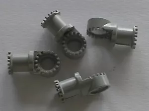 4 x LEGO Technic 4273a Old Gray Axle Pin Connector Toggle Joint Toothed - Picture 1 of 1