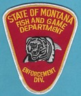MONTANA STATE FISH & GAME DEPARTMENT ENFORCEMENT DIVISION SHOULDER PATCH