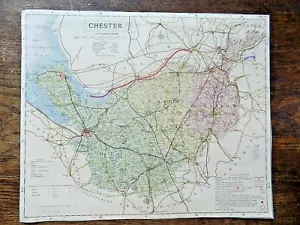 1884 County Map Chester Cheshire Lett Popular Atlas England Old Antique Vintage - Picture 1 of 11