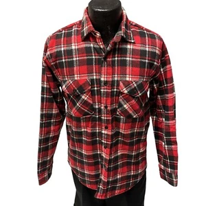 Vtg 80's Cabela's Men's BUFFALO PLAID Flannel Quilted HUNTING Work CHORE Shirt M - Picture 1 of 5