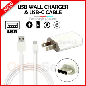 Wall Charger+USB Type-C Cable Cord for Android Phone TCL 10L / 10 Pro / 10 5G UW - Picture 1 of 10