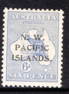 NWPI KANGAROO SG 78W 6D BLUE INVERT 1ST WMK (WITH VAR. IN NORTH QLD) MINT. - Picture 1 of 2