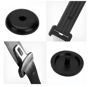 Knopf Clip Sicherheitsgurt Universal Auto Schwarz - Stop Schnalle Neu - Bild 1 von 1