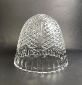 VTG Celina Crystal Glass Light Lamp Shade Globe Pendant Clear Acorn Etched 6.75”